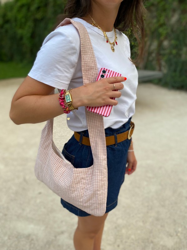 PETIT SAC VICHY ROSE POUDRÉ