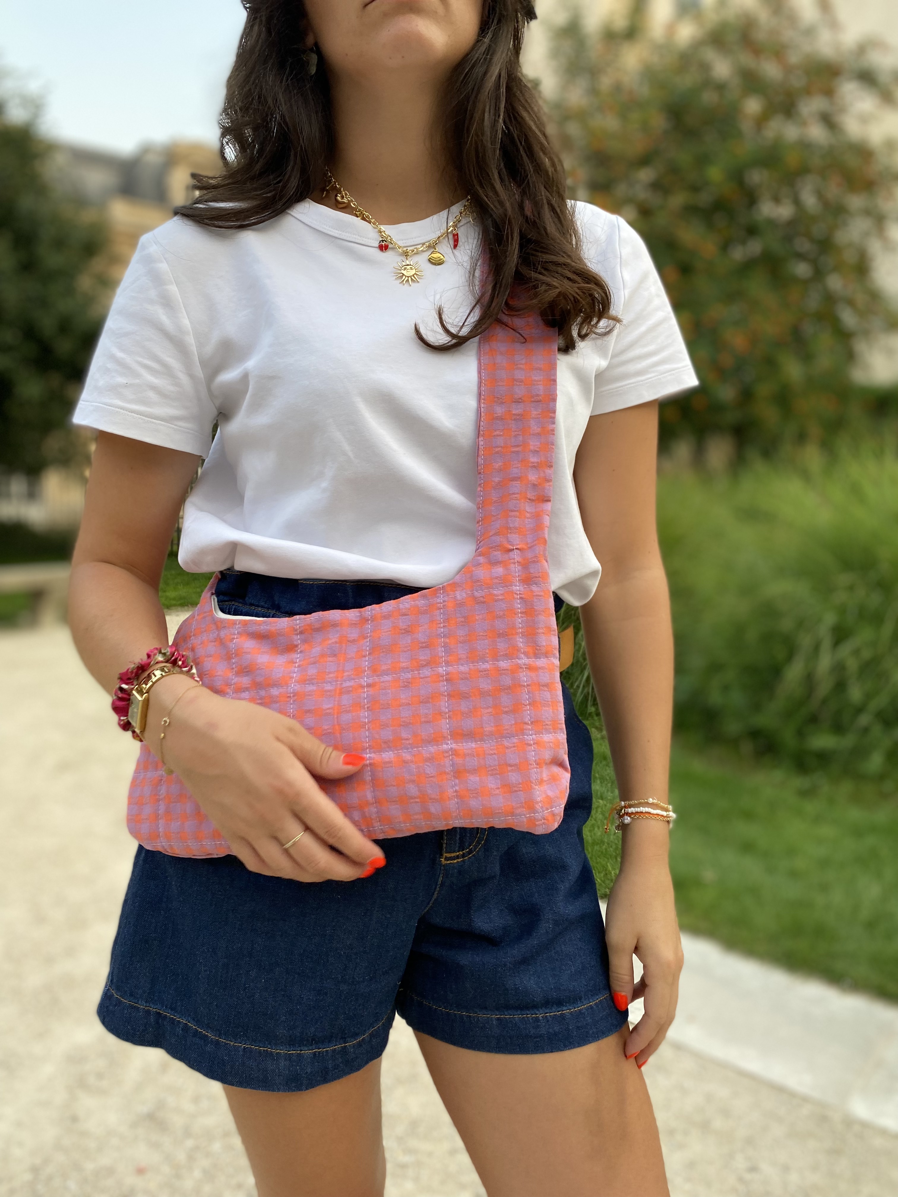 PETIT SAC CORAIL & VIOLET – Image 1
