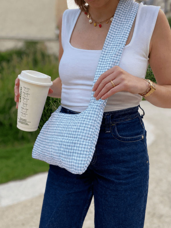 PETIT SAC VICHY BLEU CIEL